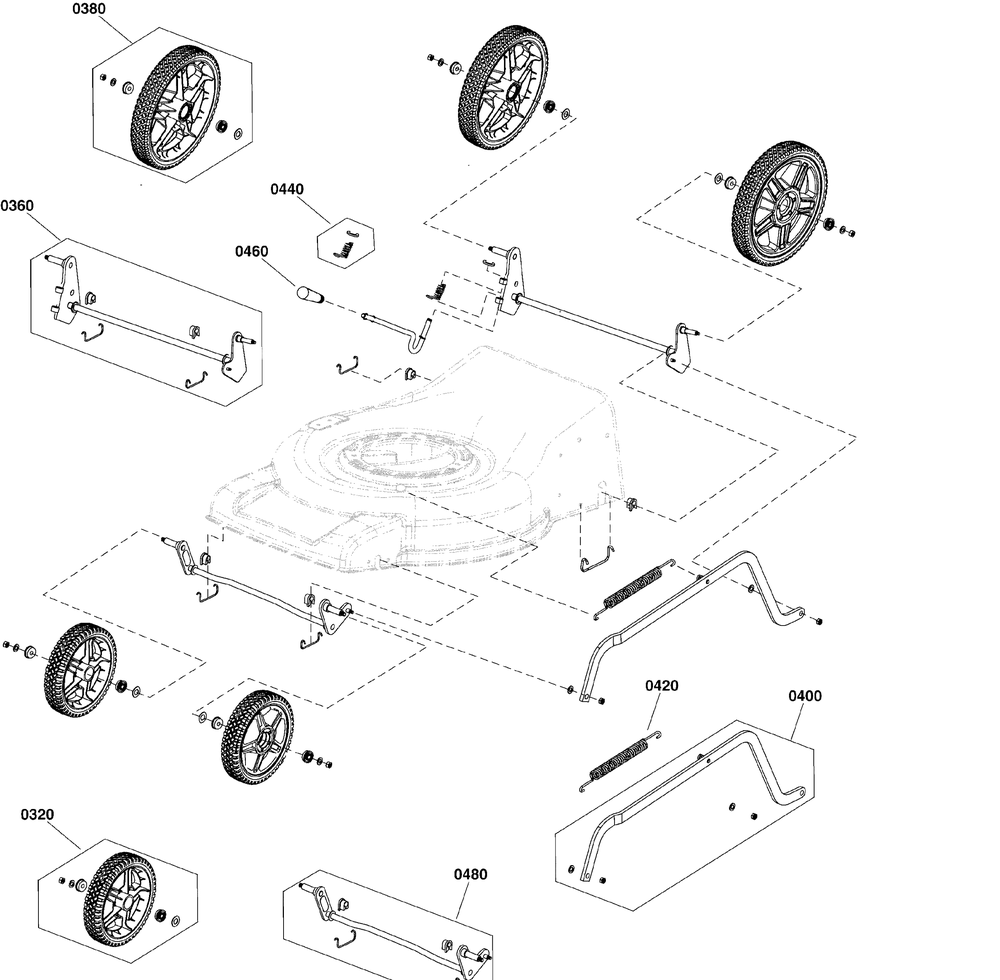 Drive Group Diagram and Parts List for 2691763-00-675EXI  Briggs and Stratton Lawn Mower